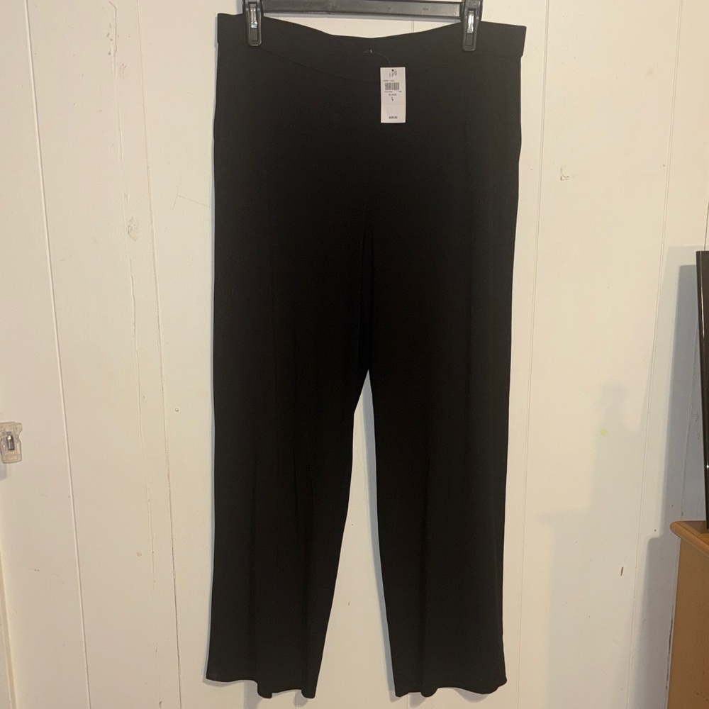 NWT J. Jill Black Wide Leg Pants Size Large